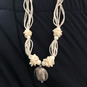 Beaded multi strand necklace